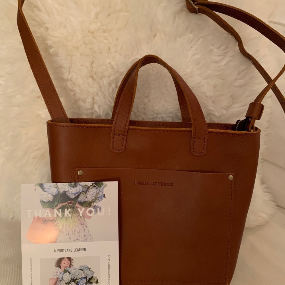 Mini Crossbody Tote Leather Portland Leather Company-Brand New